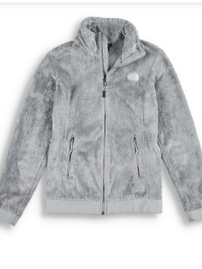 The North Face Fuzzy Full-Zip Jacket in Light Gray